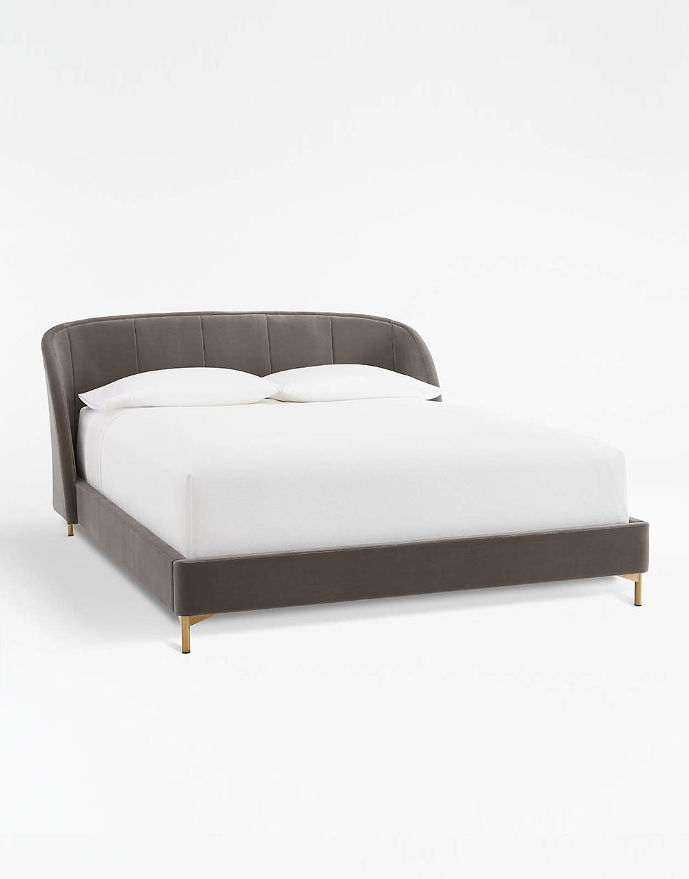 Fabric Double Bed With Headboard